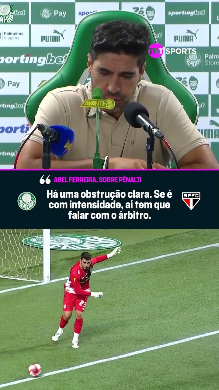 “HÁ OBSTRUÇÃO CLARA” ABEL FERREIRA COMENTA PÊNALTI POLÊMICO EM PALMEIRAS X SÃO PAULO #shorts